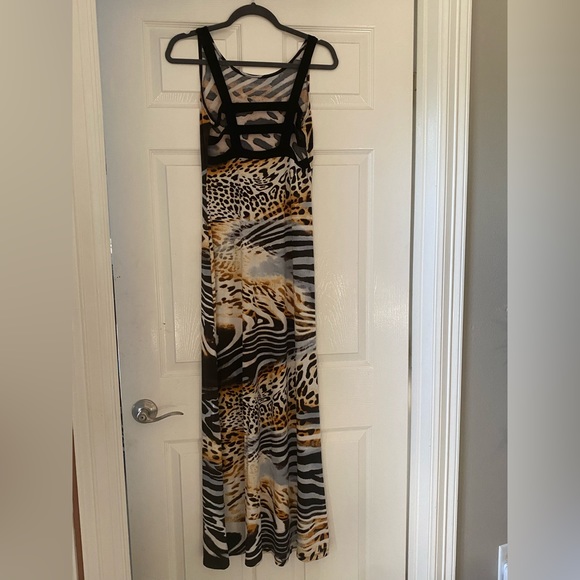 Venus Animal Print Maxi Long Dress size XS - Picture 3 of 7
